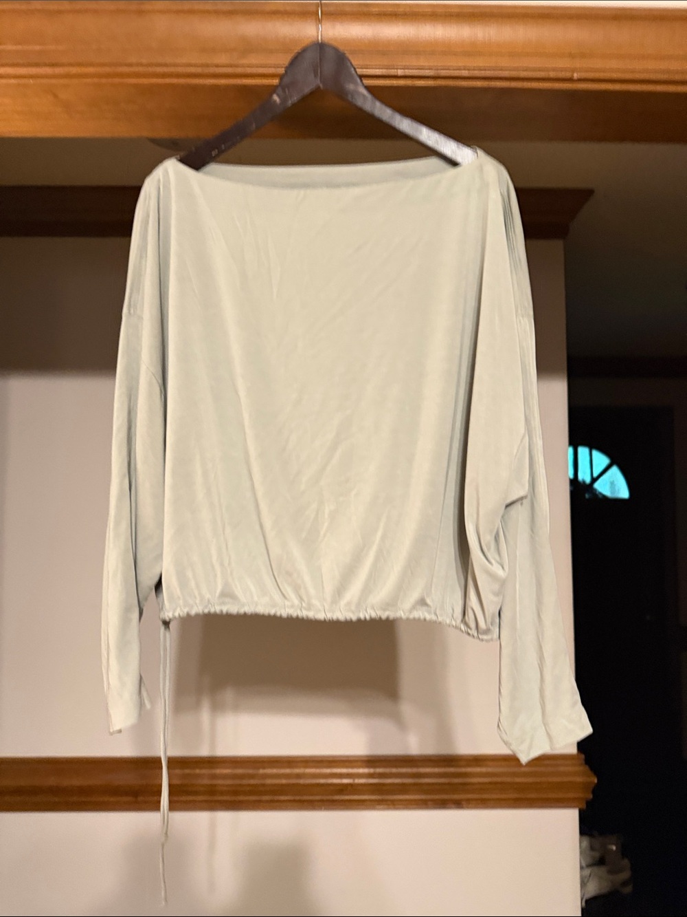 Athleta Light Sage Boatneck Long-Sleeve Pullover